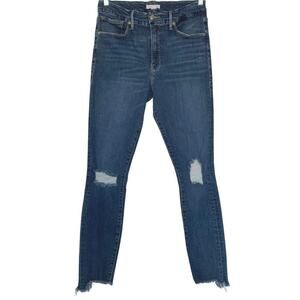 GOOD AMERICAN Good Legs High Waist Side Step Crop Skinny Jeans Size 12/31